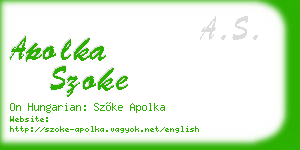 apolka szoke business card